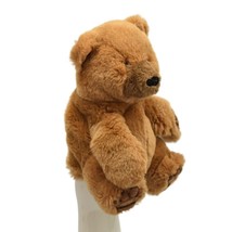 Plush Stuffed Teddy Bear Hand Puppet Toy Brown 12&quot; Soft Cuddly - £7.70 GBP