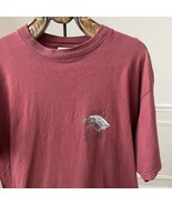 Vintage 90s Bald Eagle Burgundy Graphic Tshirt Cotton XL - $244.17 MXN
