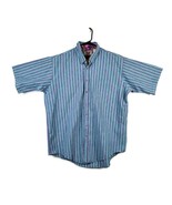 Boulevard Cotton Club Tall Striped Purple Blue Teal Polo Shirt Size 2XLT... - $24.70