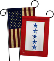 Five Blue Stars Garden Flags Pack Military Service 13 X18.5 Double-Sided House B - £23.15 GBP