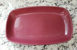 Frankoma Cabernet Cranberry Red Mulberry Serving Tray Rectangular Platter 5PS - £23.55 GBP