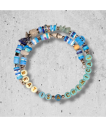 Blue Multicolor Beaded Bracelet: Twenty One Pilots Beat is a Chemical Ch... - $41.10 CAD