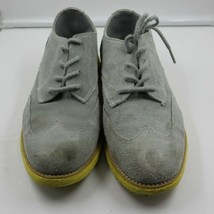 Cole Haan 220003 Boys Grand Oxfords Suede Grey Volt Yellow Casual Shoes ... - $29.68