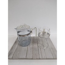 Vintage Pyrex A-2 Glass 6 Cup Percolator Coffee Pot Blue - £47.19 GBP