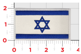 ISRAEL FLAG ISRAELI COLOR HOOK &amp; LOOP EMBROIDERED PATCH - £31.46 GBP