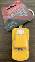 3-D CRUZ Ramirez Cars Disney PVC Figural Keychain/Key Ring Yellow Car Ne... - $6.99
