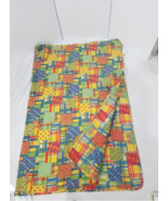 Vintage JCPenny 720-2682 Patchwork Quilt Twin, size 60x79 Primary Colors - $54.69 CAD