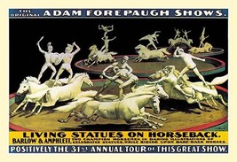 Living Statues on Horseback: The Original Adam Forepaugh Shows - Art Print - $21.99+