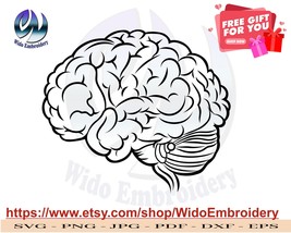 Anatomical Brain svg Designs,dxf png eps Ai Pdf,Gift,medical,love,anatom... - $3.49