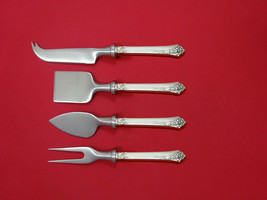 Damask Rose by Oneida Sterling Silver Cheese Serving Set 4 Piece HHWS  Custom - £205.22 GBP