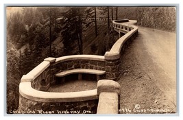 RPPC Columbia River Highway Rest Stop Lookout Oregon Dimmit Photo Postcard R21 - £3.90 GBP