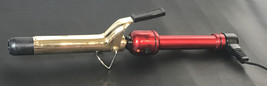 Hot Tools, 1” Inch Curling Iron, Model - UL4023C, Candy Apple Red &amp; Gold - $11.29