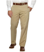 Calvin Klein Mens Mercer khaki flat front easy fit full leg cotton pants... - £30.19 GBP