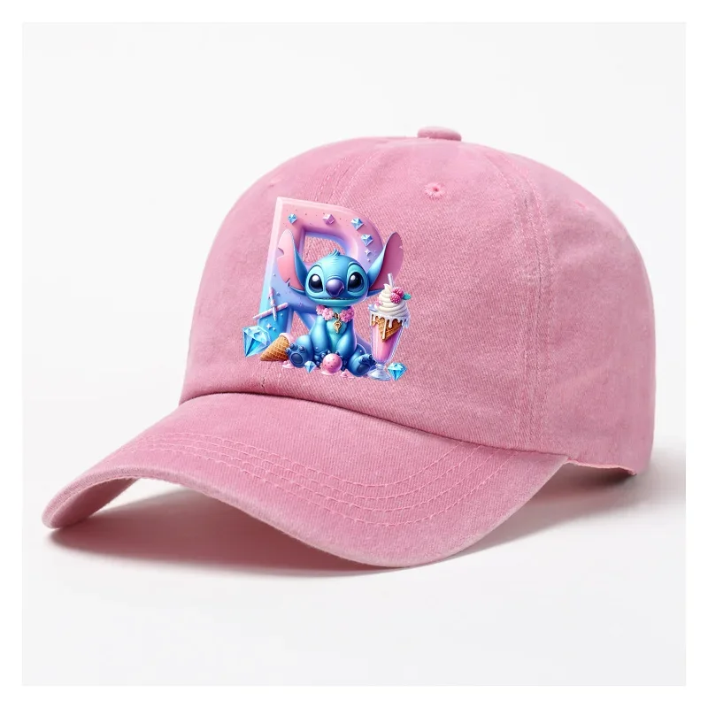 Lilo Stitch Anime Letter A-Z Baseball Cap Women Adult Summer -Adult SDZ2960 - $6.50