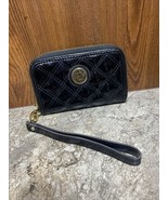 ANNE KLEIN BLACK SHINY QUILTED WALLET/BILLFOLD PURSE ACCESSORY - €17,52 EUR