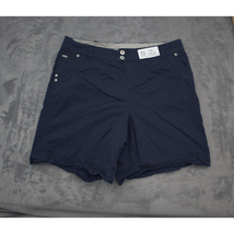 Just My Size Shorts Womens 16 Navy Blue Cotton Stretch Casual Bermuda Bottoms - £15.92 GBP