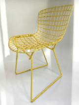 Harry Bertoia Child&#39;s Yellow Wire Side Chair Knoll 1950s Mid Century Modern - $197.99