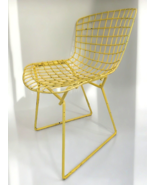 Harry Bertoia Child's Yellow Wire Side Chair Knoll 1950s Mid Century Modern - $197.99