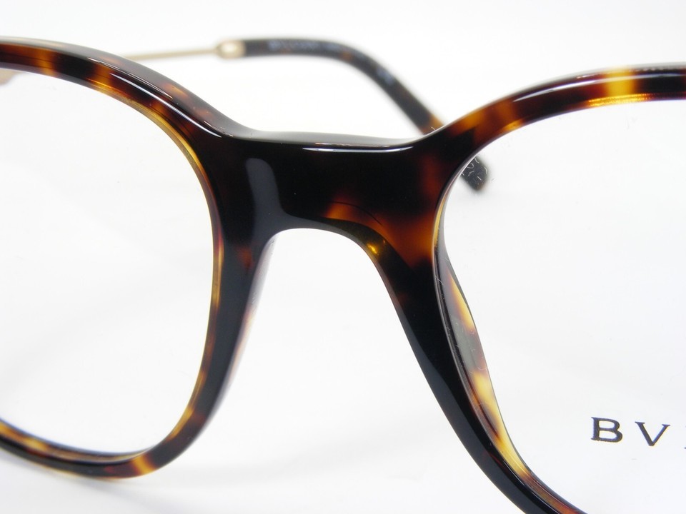 BVLGARI 3032 504 Tortoise /Matt Pale Gold LUXURY EYEGLASSES 52-19-140mm Italy Item image 10