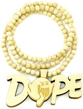 Dope Boo-A Ghost Good Wood Style Pendant And 36 Inch Necklace Chain  - £11.15 GBP