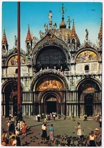 Postcard Detail Of The St Marcus Basilica Venice Italy - £3.68 GBP