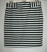 Tracy Evans Limited Junior SMALL Mini Skirt Black White Striped Elastic ... - $7.75