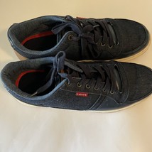 Levis Men&#39;s Miles Sneakers Dark Blue Shoes US Size 12M Canvas Upper Preowned! - £24.06 GBP