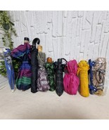 Vintage Folding Umbrellas Lot 9 pcs – Retro Designer Plaid Floral Stripe... - $134.42 CAD