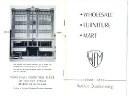 1956 Wholesale Furniture Mart Catalog Detroit Michigan 50th Anniversary Edition - $21.75