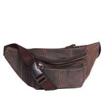 DR377 Real Leather Bum Bag Belt Waist Pack Oil Brown - £22.57 GBP