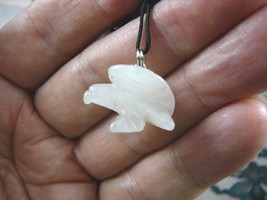 (an-eag-6) little EAGLE Pink Quartz eagles carving Pendant NECKLACE FIGU... - €6,89 EUR