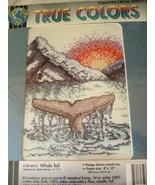 NEW SEALED TRUE COLORS COUNTED CROSS STITCH KIT WHALE TAIL #KCM-30012 - £10.81 GBP