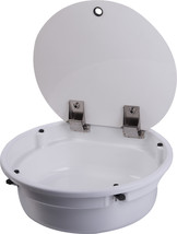 Boat Caravan RV Camper Round White Acrylic Sink With Lid ф430*140mm GR-Y010 - £157.70 GBP
