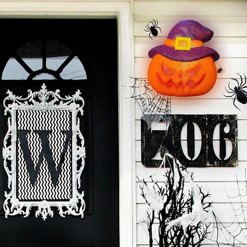 Hourleey Pumpkin Halloween Porch Light Covers 2 Pack, 9" X 11.8" Halloween Outdo Item image 5