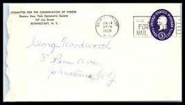 1958 US Cover - Committee For Conservation Of Vision, Schenectady, New Y... - £2.31 GBP
