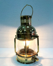 Lampe lanterne électrique vintage stable en laiton doré décoration murale à... - £41.17 GBP