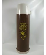 Vintage Tim Horton No S Donuts 13.5&quot; Brown Plastic Thermos - £23.94 GBP
