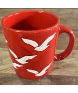 Vintage Ceramic Red and White Waechtersbach West Germany Mug Flying Seag... - $20.42 CAD