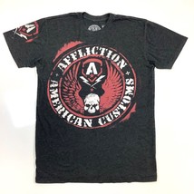 Affliction Dark Gray/Red Sz L Mens T-Shirt American Customs Grunge Distressed - £20.15 GBP