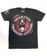 Affliction Dark Gray/Red Sz L Mens T-Shirt American Customs Grunge Distr... - £19.83 GBP