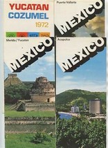 4 Mexico 1971 Brochures Merida Yucatan Cozumel Acapulco and Puerto Vallarta  - £17.77 GBP