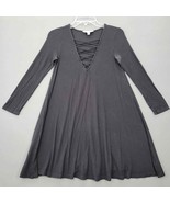 American Eagle Women Dress Midi Size S Black Soft Sexy A-Line 3/4 Sleeve... - £7.23 GBP