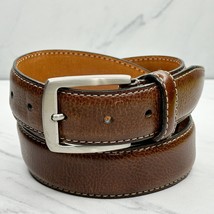 KIRKLAND Signature Brown Italian Full Grain Leather Belt Size 40 Mens - £19.54 GBP