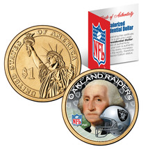 Oakland Raiders Colorized Presidential $1 Dollar U.S. Coin Football Nfl Licensed - £7.53 GBP