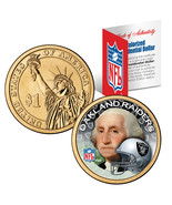 OAKLAND RAIDERS Colorized Presidential $1 Dollar U.S. Coin Football NFL ... - £7.42 GBP
