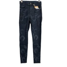 Desigual Jeans Dark Blue Floral Gemstone Embellishments Skinny Stretch U... - £50.80 GBP