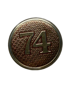 WWII, 74th REGIMENT, NEW YORK NATIONAL GUARD, PLASTIC COLLAR DISK, ENLISTED - $15.00