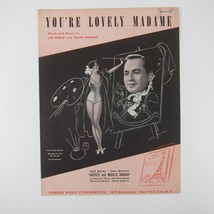 Sheet Music You&#39;re Lovely Madame Artists &amp; Models Abroad Jack Benny Vint... - £15.45 GBP