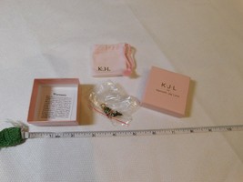 K.J.L Kenneth Jay Lane shoe charm box green pink high heel KJL pendant QVC - £24.11 GBP