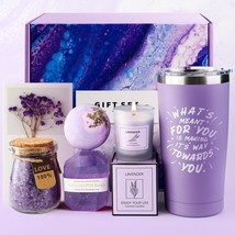 Birthday Gifts for Women, Lavender Bath Relaxing Spa Gift Set Basket Box, Women  - £51.46 GBP